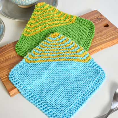 Red Heart Knit Scrubby Cloth Knit Dishcloth made in Red Heart Scrubby Smoothie Yarn