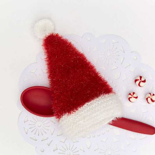 Knit Scrubby Mitt made in Red Heart Scrubby Sparkle Yarn