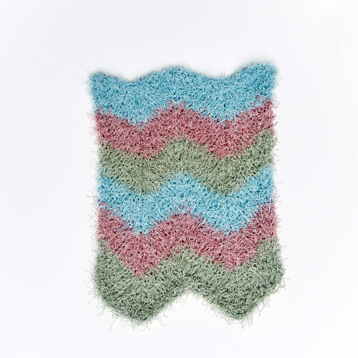 Knit Dishcloth made in Red Heart Scrubby Yarn