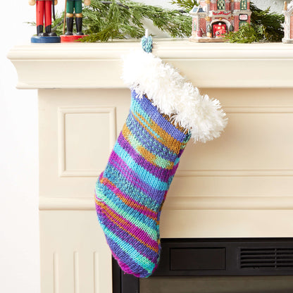 Red Heart Santa-Ready Knit Stocking Knit Stocking made in Red Heart Yarn