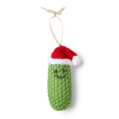 Red Heart Knit Jolly Pickle Ornament Knit Ornament made in Red Heart Super Saver Yarn