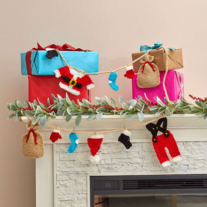 Red Heart Santa's Wardrobe Garland Knit Garland made in Red Heart Super Saver Yarn