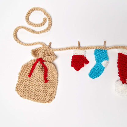 Red Heart Santa's Wardrobe Garland Knit Garland made in Red Heart Super Saver Yarn