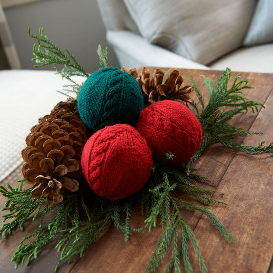 Knit Christmas Décor made in Red Heart With Love Yarn