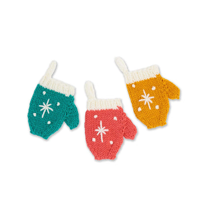 Red Heart Little Mitten Knit Ornaments Single Size