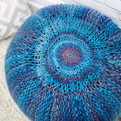 Red Heart Pop of Color Knit Pouf Knit Pouf made in Red Heart Evermore Yarn