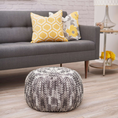 Red Heart Knit Pouf With Pizazz Knit Pizazz made in Red Heart Boutique Yarn