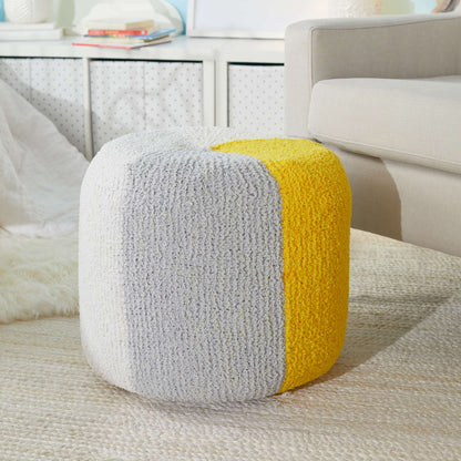 Red Heart Knit Fleecy Pouf Single Size