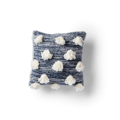 Red Heart Marl & Fur Knit Pillow Single Size