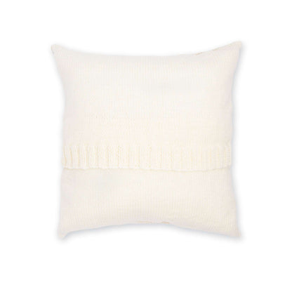 Red Heart Garter Stripe Knit Pillow Knit Pillow made in Red Heart Super Saver yarn