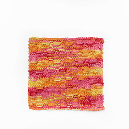 Red Heart Knit Wrapped Stitches Washcloth Knit Dishcloth made in Red Heart Scrubby Smoothie Yarn