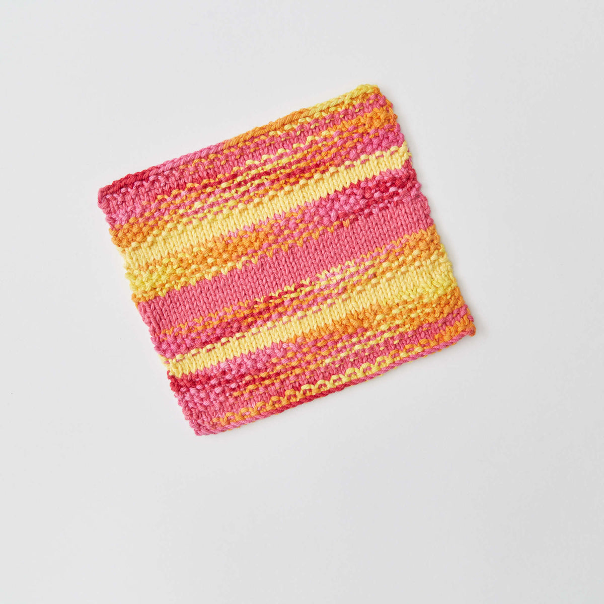 Knit Dishcloth made in Red Heart Scrubby Smoothie Yarn