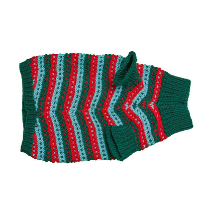 Red Heart Stylish Knit Dog Sweater Knit Sweater made in Red Heart With Love Yarn