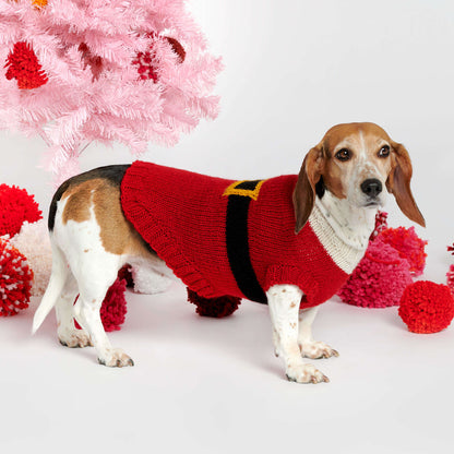 Red Heart Knit Santa Dog Coats L