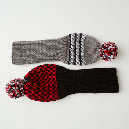 Red Heart Knit Golf Headcovers Knit Headcovers made in Red Heart Super Saver Yarn
