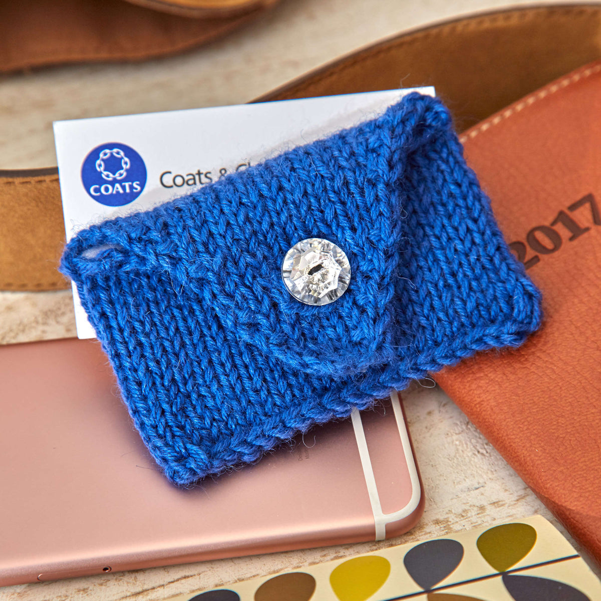 Knit Case made in Red Heart Heart & Sole Yarn