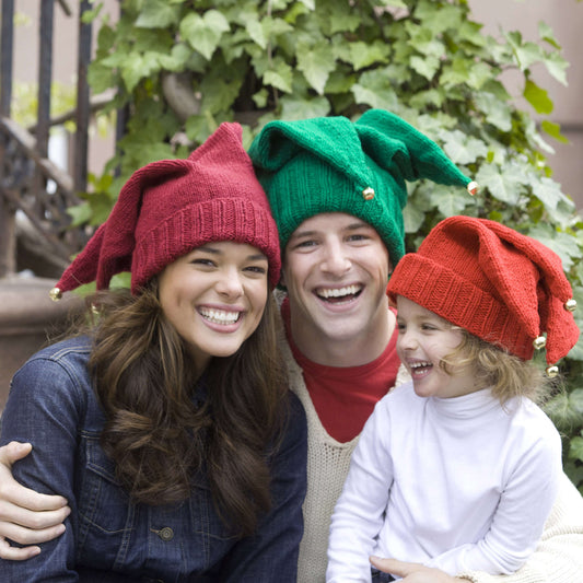 Knit Hats made in Red Heart Super Saver Yarn
