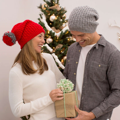 Red Heart Knit Unisex Slouchy Hats Knit Hat made in Red Heart Soft Yarn
