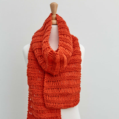 Red Heart Beginner Drop Stitch Scarf Knit Scarf made in Red Heart With Love Yarn