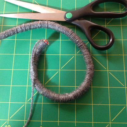 Red Heart Craft Snake Shawl Pin Craft Pin made in Red Heart Super Saver Yarn