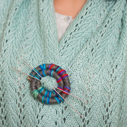 Red Heart Craft Snake Shawl Pin Craft Pin made in Red Heart Super Saver Yarn