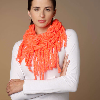 Red Heart Craft Wrap & Knot Cowl Craft Cowl made in Red Heart Vivid Yarn