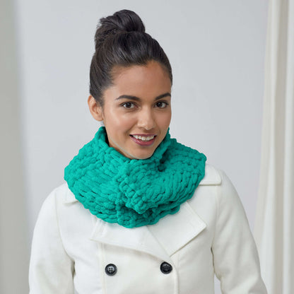 Red Heart Craft Finger Looping Fun Cowl Craft Cowl made in Red Heart Loop-It Yarn