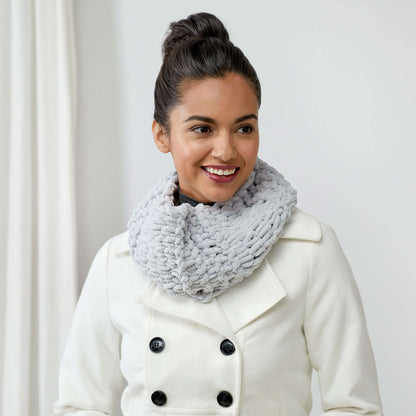 Red Heart Craft One-Bawl Loopy Cowl Craft Cowl made in Red Heart Loop-It Yarn
