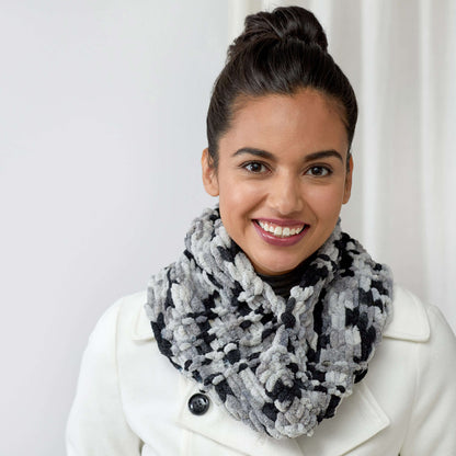Red Heart Craft Quick One-Ball Cowl Craft Cowl made in Red Heart Loop-It Yarn