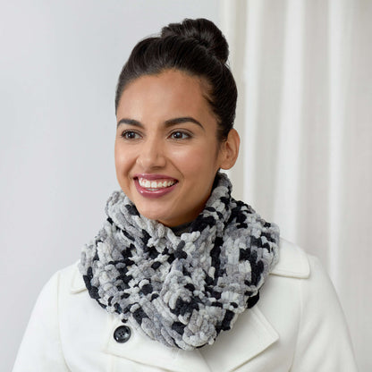 Red Heart Craft Quick One-Ball Cowl Craft Cowl made in Red Heart Loop-It Yarn