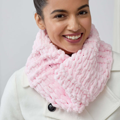 Red Heart Craft Simple One-Bawl Cowl Craft Cowl made in Red Heart Loop-It Yarn