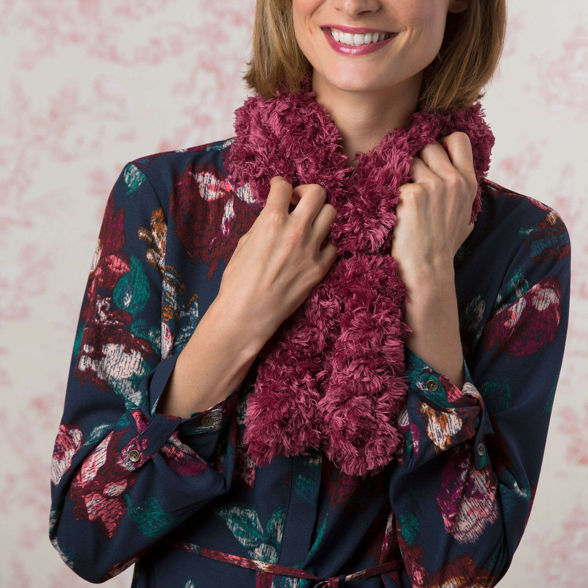 Craft Scarf made in Red Heart Boutique Yarn
