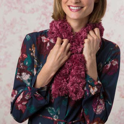Red Heart Craft One-Ball Finger Chain Scarf Craft Scarf made in Red Heart Boutique Yarn