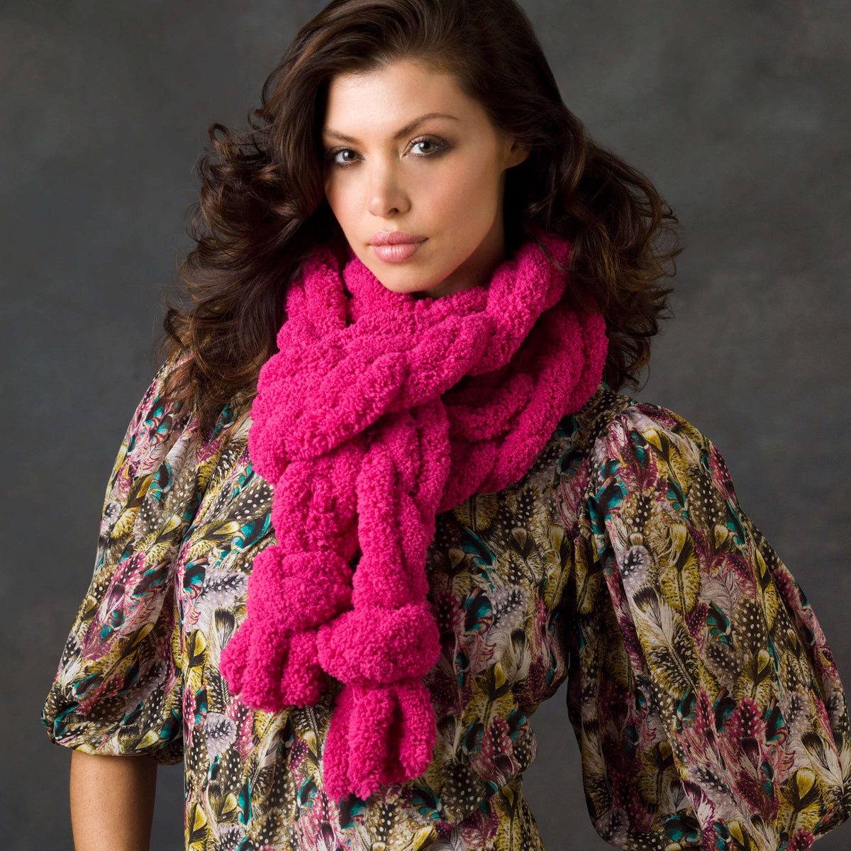 Craft Scarf made in Red Heart Boutique Yarn