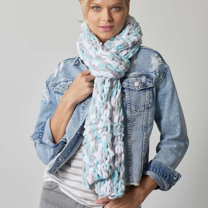 Red Heart Easy Peasy Loop-It Scarf Craft Scarf made in Red Heart Loop-It yarn