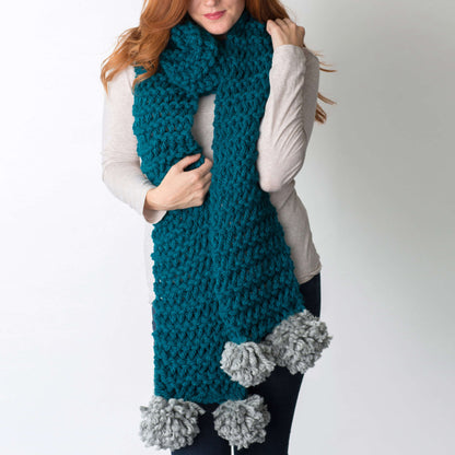 Red Heart Craft Zippy Loom Super Scarf Craft Scarf made in Red Heart Grande Yarn