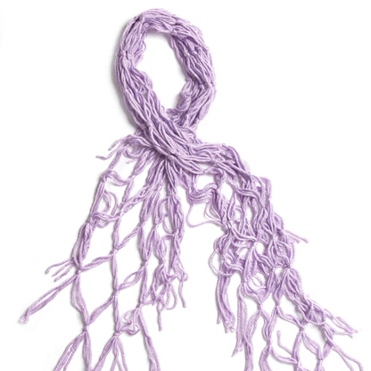 Red Heart Macrame Mesh Scarf Craft Scarf made in Red Heart Yarn