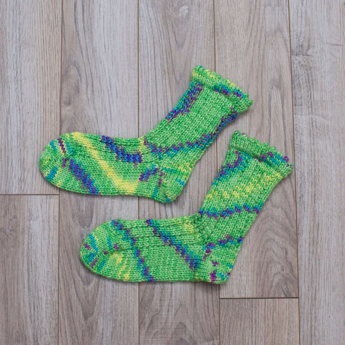 Craft Socks made in Red Heart Gumdrop Yarn