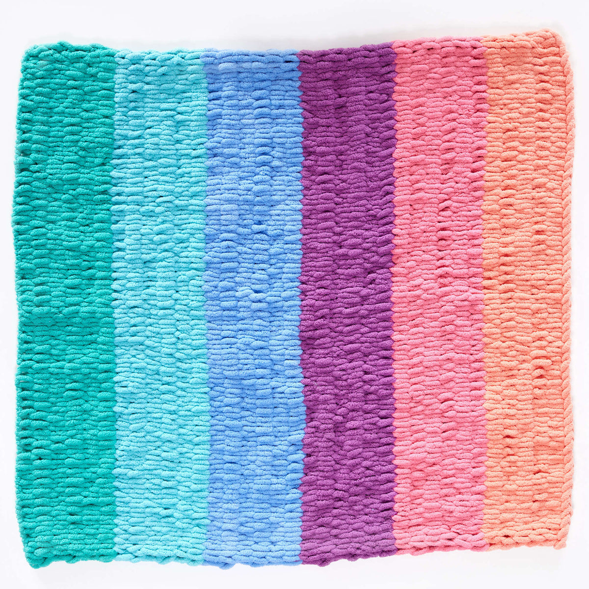 Craft Blanket made in Red Heart Loop-It Yarn