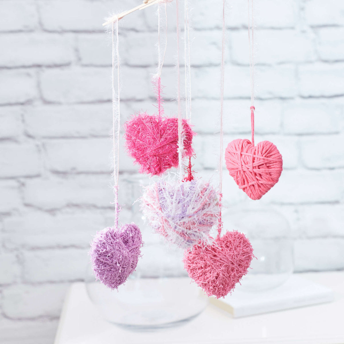 Craft Mobile Accessory made in Red Heart Scrubby Yarn