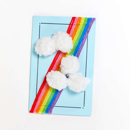 Red Heart Craft Rainbow and Clouds Greeting Card Single Size