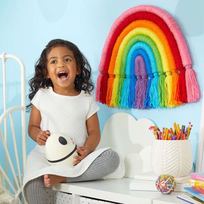 Red Heart Craft Wrapped Rainbow Wall Art Red Heart Super Saver O'Go
