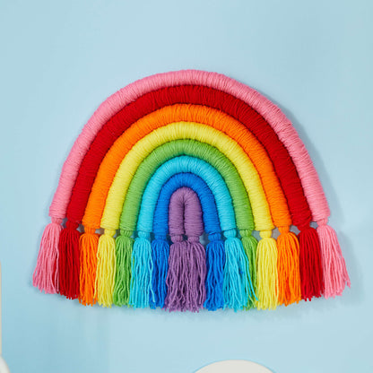 Red Heart Craft Wrapped Rainbow Wall Art Red Heart Super Saver O'Go
