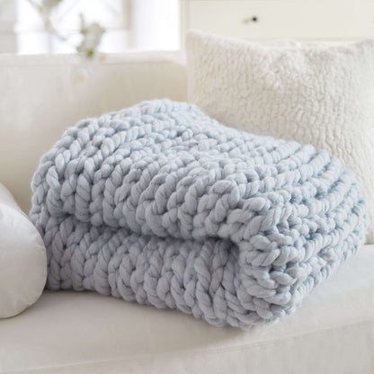 Red Heart No-Needles Knit Blanket Craft Blanket made in Red Heart Irresistible Yarn