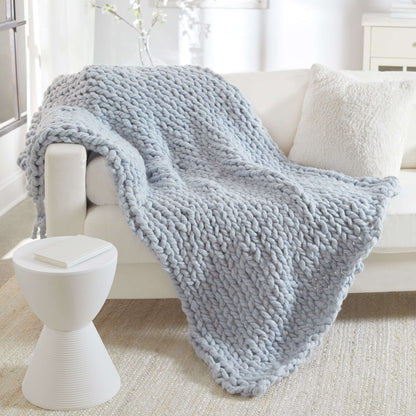 Red Heart No-Needles Knit Blanket Craft Blanket made in Red Heart Irresistible Yarn