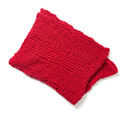 Red Heart Finger Knit Snuggly Blanket Single Size
