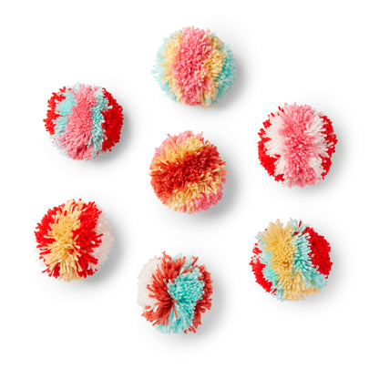 Red Heart Craft Pompoms for the Tree Craft Holiday Décor made in Red Heart Yarn