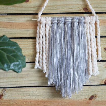 Red Heart Craft to the Point Fringe Wall Hanging Craft Hanging made in Red Heart Dreamy Yarn