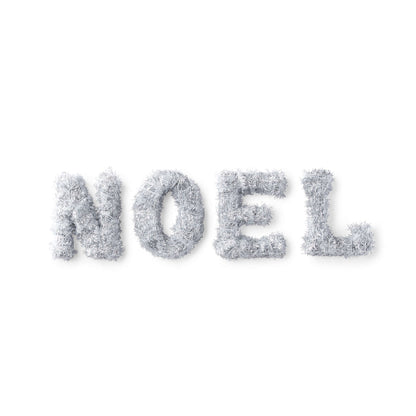 Red Heart NOEL All Wrapped Up Craft Holiday Décor made in Red Heart Sparkle Yarn