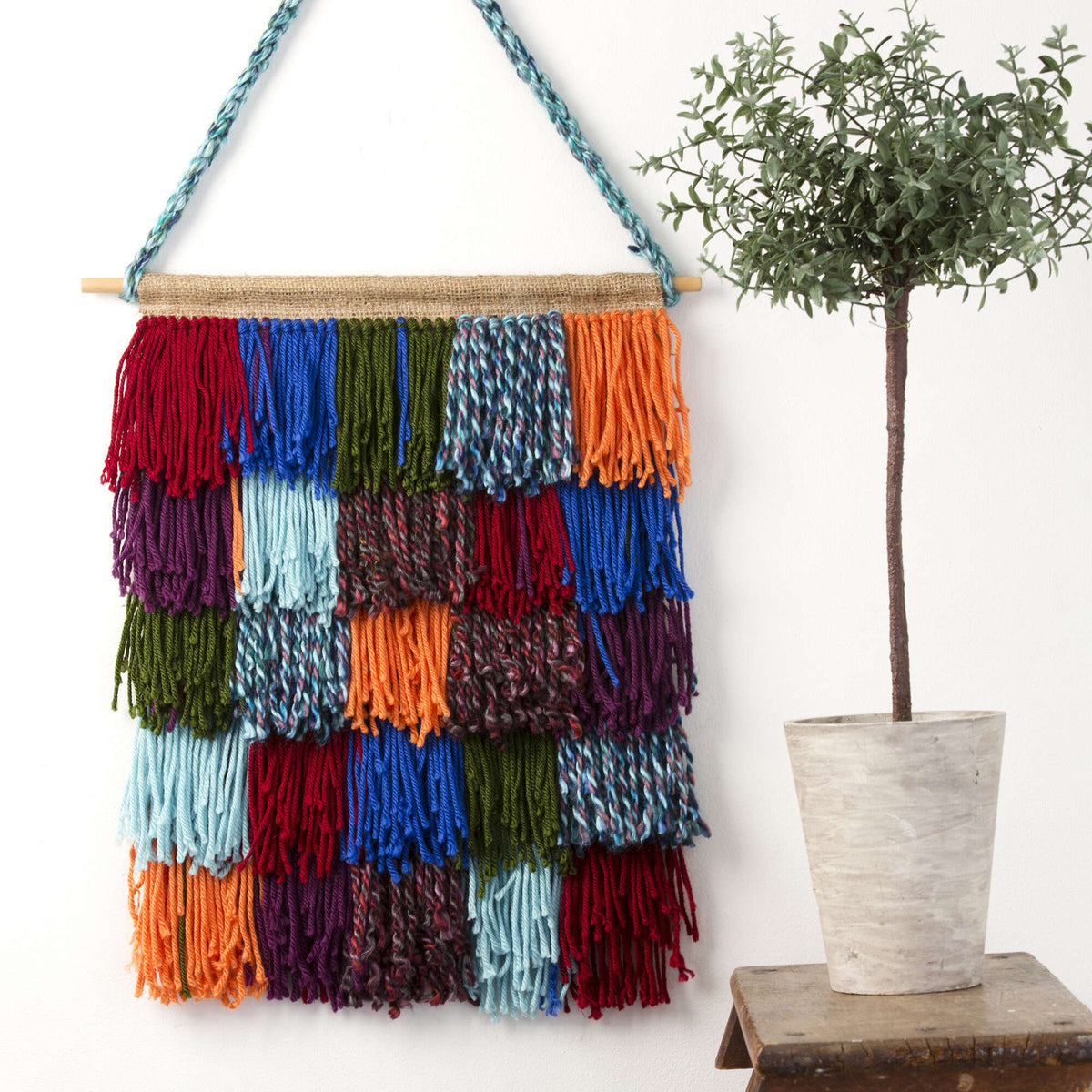 Craft Hanging made in Red Heart Soft Yarn